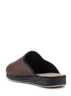 Pavers Wide Fit Supportive Mule Slippers Dark Brown Online