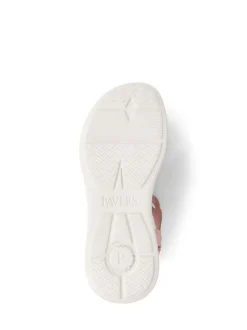 Pavers Grey Embellished Flatform Sandals Pink Discount