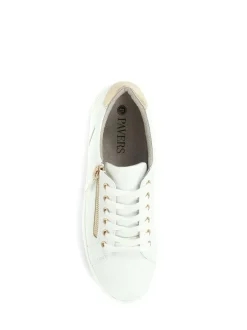 Pavers Chunky Platform Trainers White New