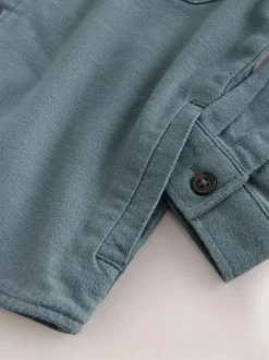 Next Brushed Overshirt (3-16yrs) Petrol Blue Online