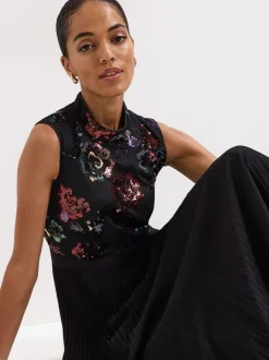 Phase Eight Black Lela Sequin Dress Sale