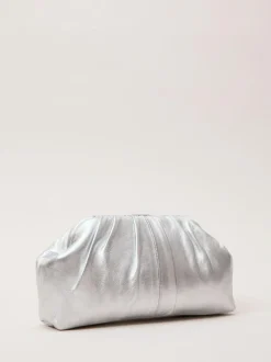 Phase Eight Silver Pouch Clutch Bag Clearance