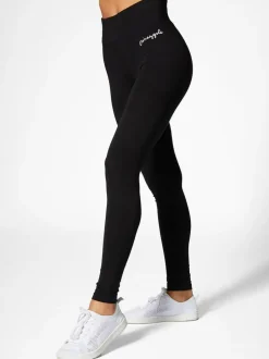 Pineapple Black Petite Womens Wide Waistband Leggings Best