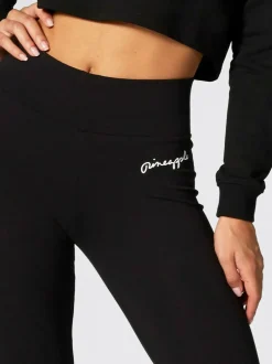 Pineapple Black Petite Womens Wide Waistband Leggings Best