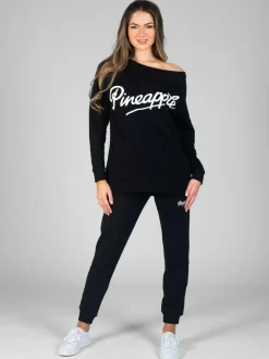 Pineapple Black Skinny Zip Joggers Sale