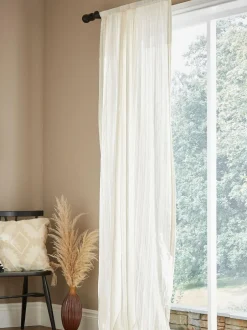 Pineapple Elephant Zofia Broderie Anglaise Sheer Panel Voile Natural Online