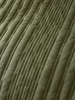 Pineapple Elephant Tamba Jersey Stripe Quilted Duvet Cover Set Olive Green Online