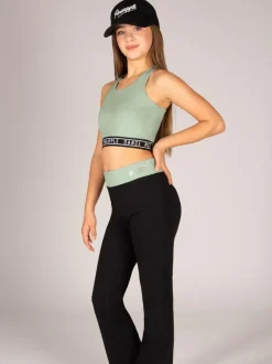 Pineapple Tape Hem Midi Crop Top Green Outlet