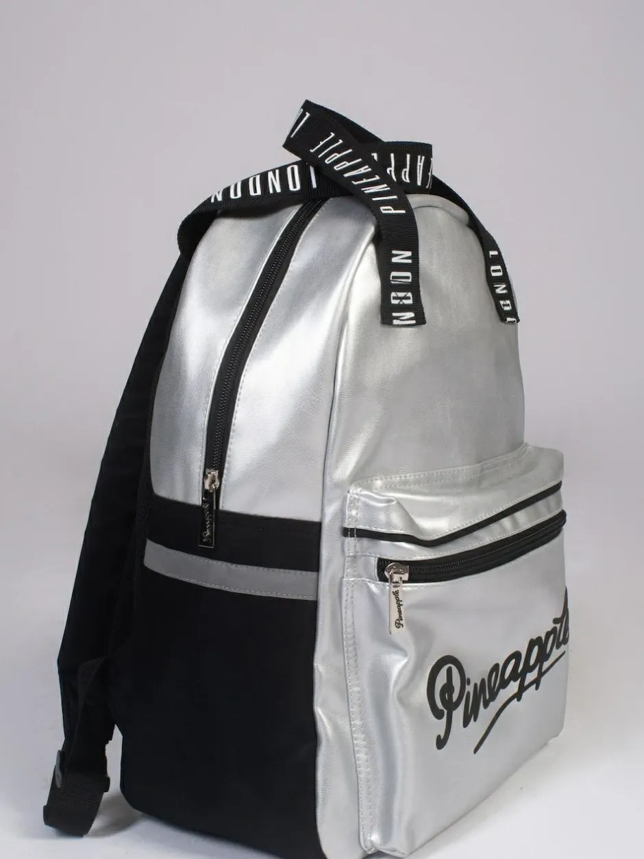 Pineapple Silver Retro Logo Pocket Backpack Best