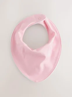 Next Pink 5 Pack Baby Dribble Bibs