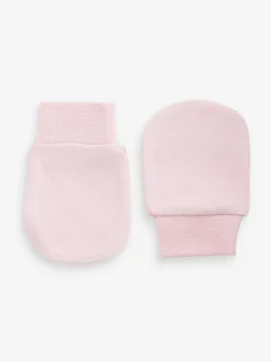 Next Pink 3 Pack Baby Scratch Mitts