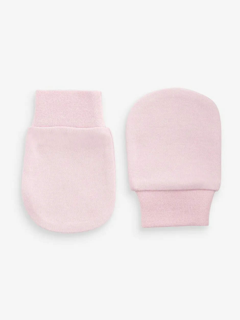 Next Pink 3 Pack Baby Scratch Mitts