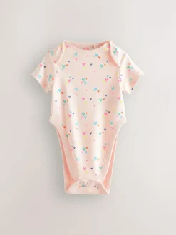 Next Pink 3 Pack Hip Dysplasia Short Sleeve Baby Bodysuits