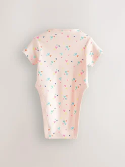 Next Pink 3 Pack Hip Dysplasia Short Sleeve Baby Bodysuits
