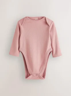 Next Pink 3 Pack Hip Dysplasia Long Sleeve Baby Bodysuits Sale