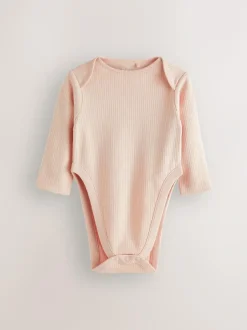 Next Pink 3 Pack Hip Dysplasia Long Sleeve Baby Bodysuits Sale