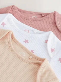 Next Pink 3 Pack Hip Dysplasia Long Sleeve Baby Bodysuits Sale