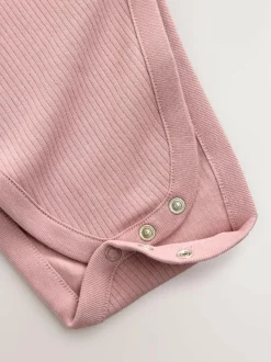 Next Pink 3 Pack Hip Dysplasia Long Sleeve Baby Bodysuits Sale