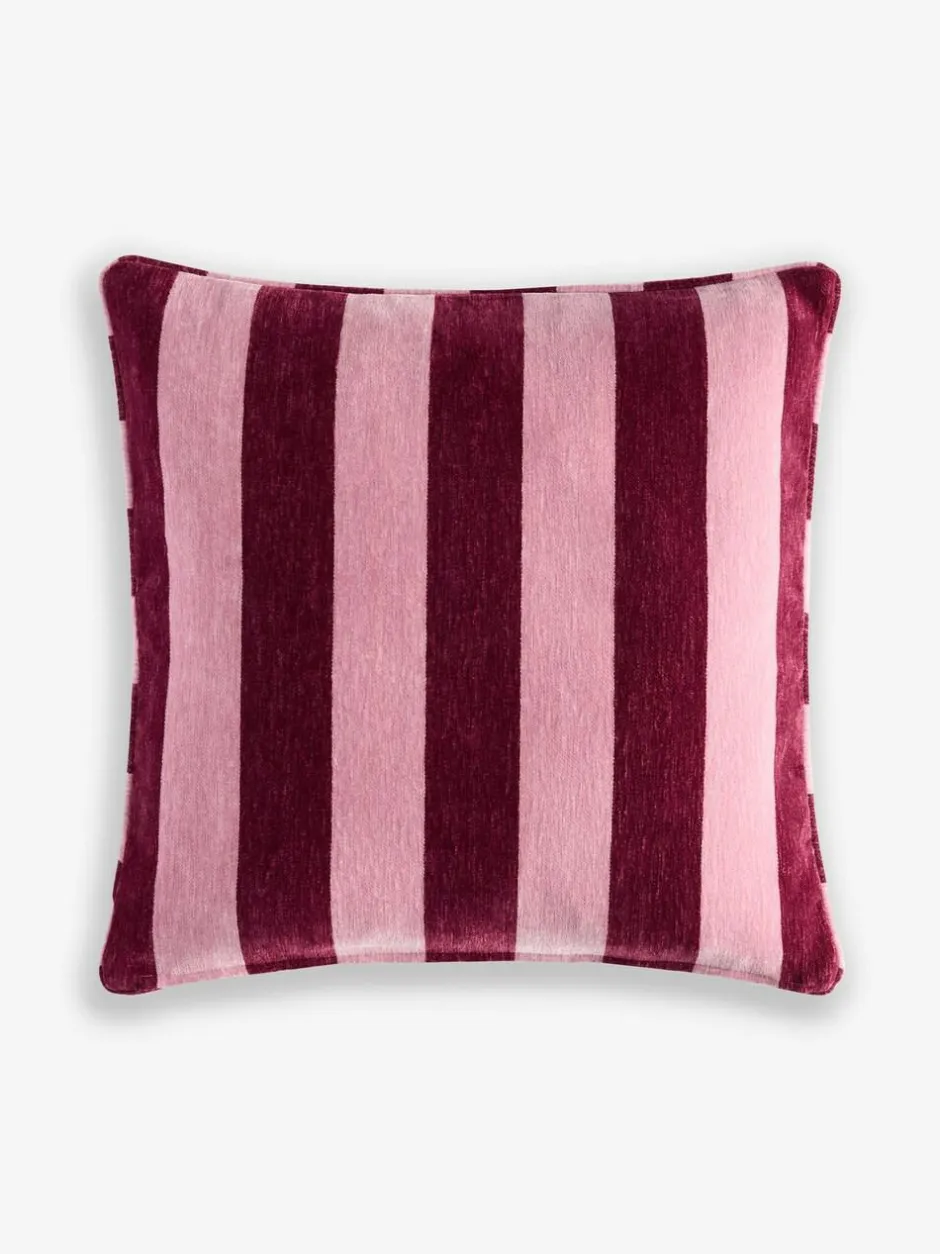 Next 50 x 50cm Chenille Stripe Cushion Pink Online