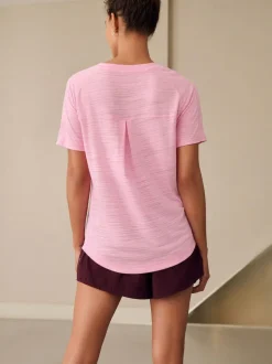 Next Active Crew Neck Lightweight Short Sleeve T-Shirt Pink