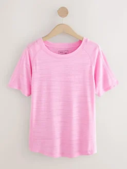 Next Active Crew Neck Lightweight Short Sleeve T-Shirt Pink
