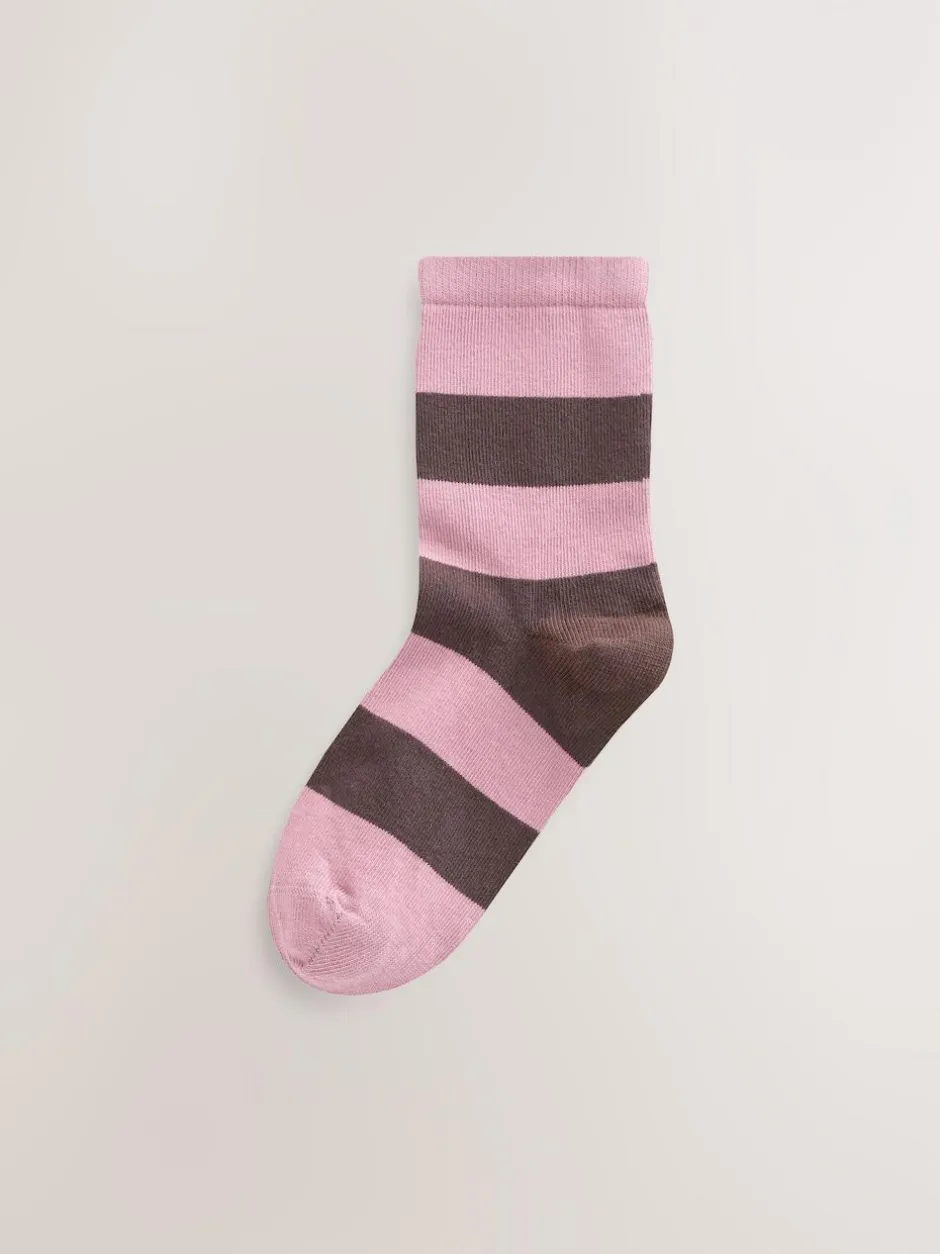 Next Pink and Red Cotton Rich Ankle Socks 3 Pack Sale