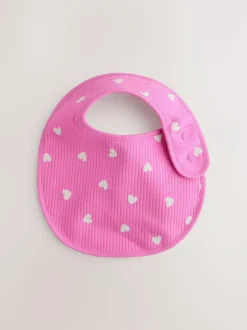 Next Pink Baby Bibs 5 Pack New