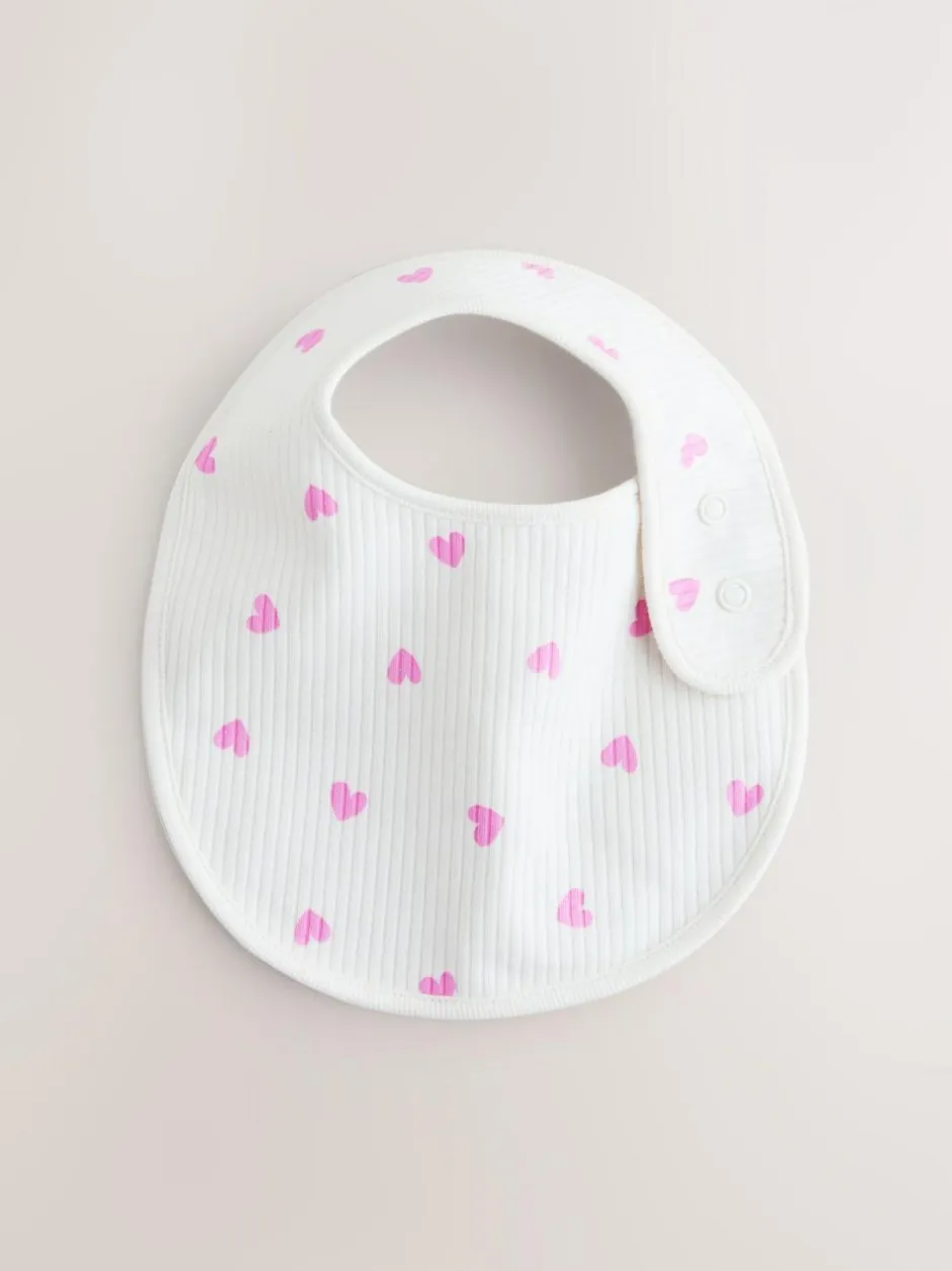 Next Pink Baby Bibs 5 Pack New