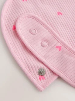 Next Pink Baby Bibs 5 Pack New
