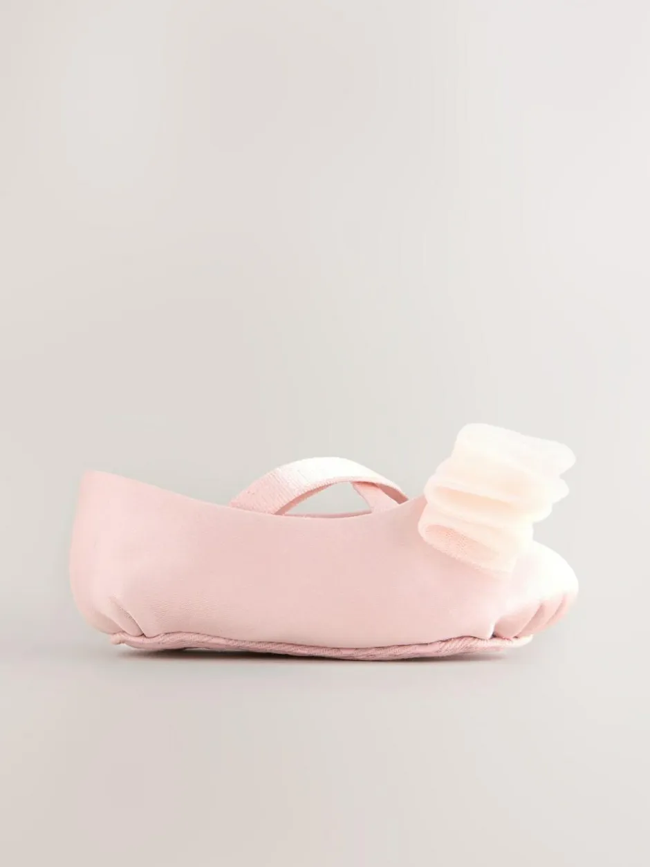Next Baby Bow Occassion Shoes (0-18mths) Pink Clearance
