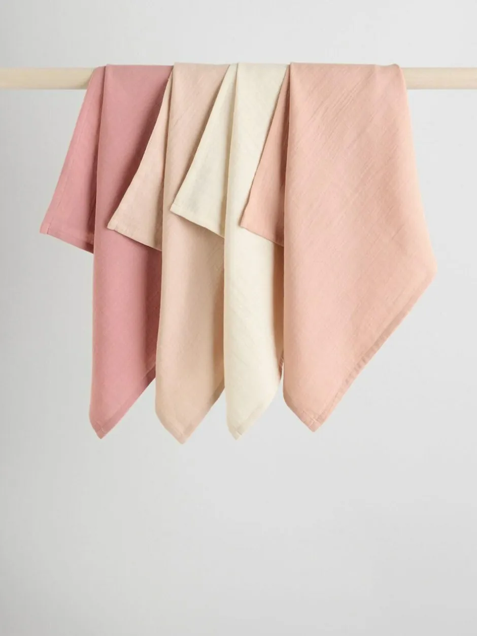 Next Baby Muslins Cloths 4 Pack Pink Best