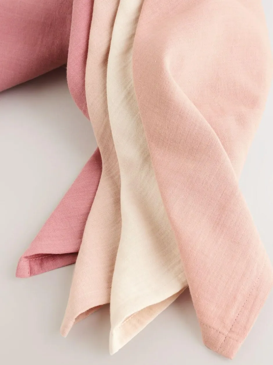 Next Baby Muslins Cloths 4 Pack Pink Best