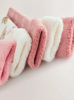 Next Pink Baby Roll Top Towelling Socks 5 Pack (0mths-2yrs) Best