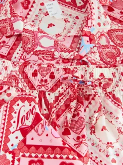 Next Pink Bows Satin Button Through Pyjamas Outlet