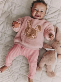 Next Baby Fleece Tops and Leggings Set 2 Piece (0mths-2yrs) Pink Bunny Discount