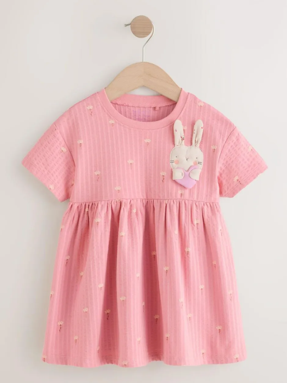 Next Jersey Summer Dress (3mths-7yrs) Pink Bunny Clearance