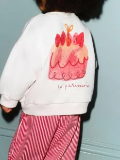 Next Pink Cake Sweatshirt and Barrel Leg Joggers Set (3mths-7yrs) Online