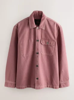 Next Canvas Shacket Overshirt Pink Best