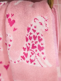 Next Pink Cheetah Valentines 100% Cotton Towel New