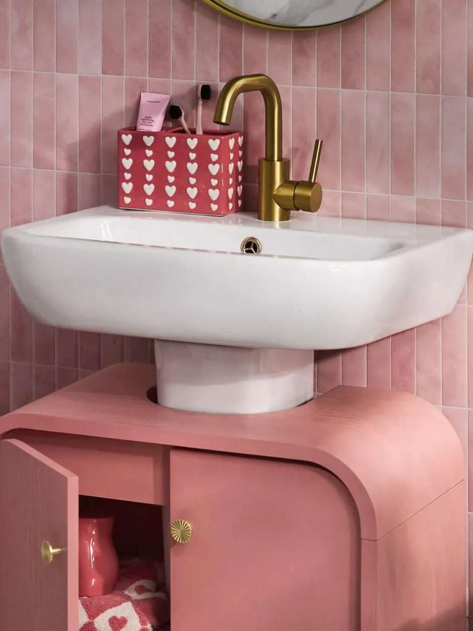 Next Pink Chequerboard Heart Storage Tray Hot