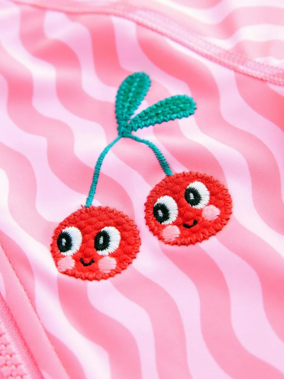 Next Pink Cherry Wave Sunsafe Swimsuit (3mths-10yrs) Outlet