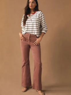 Next Cord Bootcut Trousers Pink Online