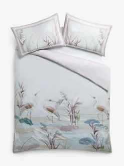 Next Pink Crane Kimono 300TC Sateen Collection Luxe Duvet Cover And Pillowcase Set Online