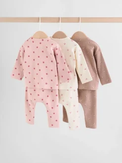 Next Pink/ Cream/ Brown Print Long Sleeve Top And Leggings Set 6 Piece (0mths-3yrs) Online