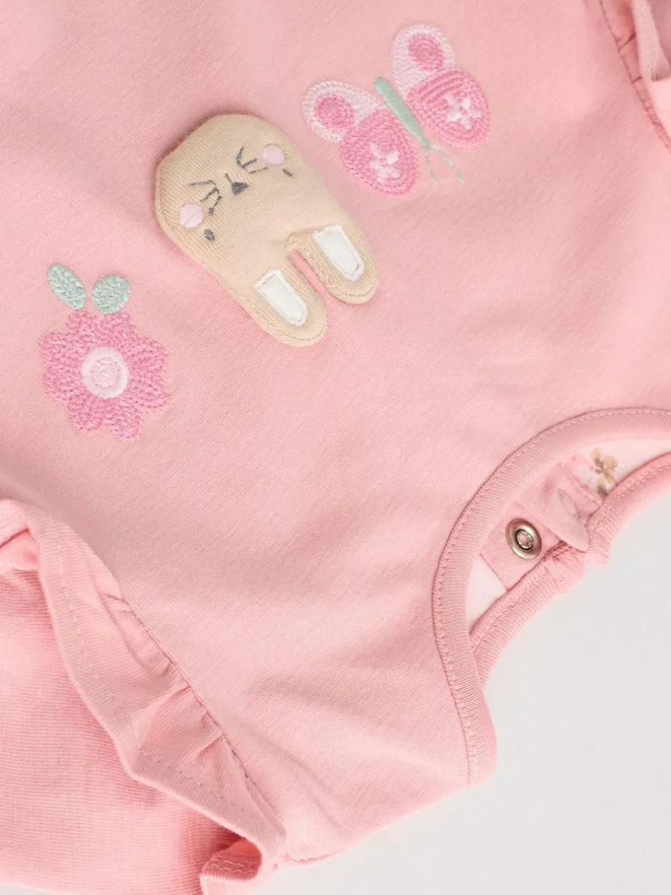Next Pink/ Cream/ Bunny Character Long Sleeve Top And Leggings Set 6 Piece (0mths-3yrs)