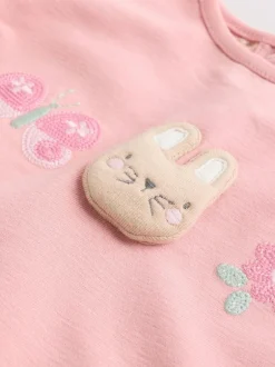 Next Pink/ Cream/ Bunny Character Long Sleeve Top And Leggings Set 6 Piece (0mths-3yrs)
