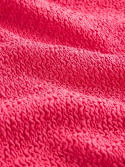 Next Wide Strap Tummy Control Scoop Swimsuit Pink Crinkle