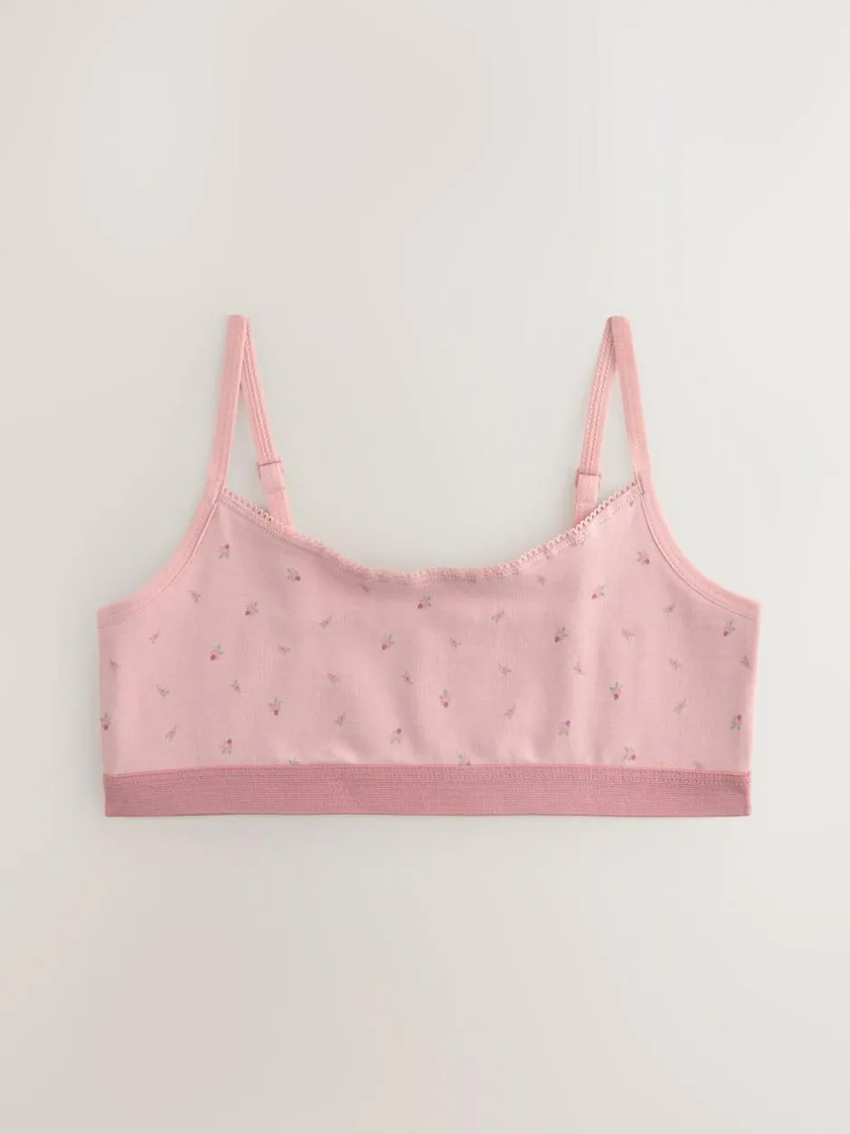 Next Crop Tops 3 Pack (5-16yrs) Pink Hot