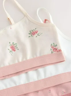 Next Crop Tops 3 Pack (5-16yrs) Pink Hot