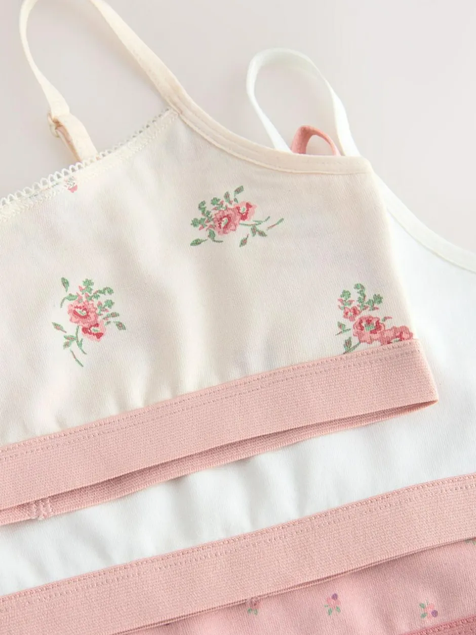 Next Crop Tops 3 Pack (5-16yrs) Pink Hot